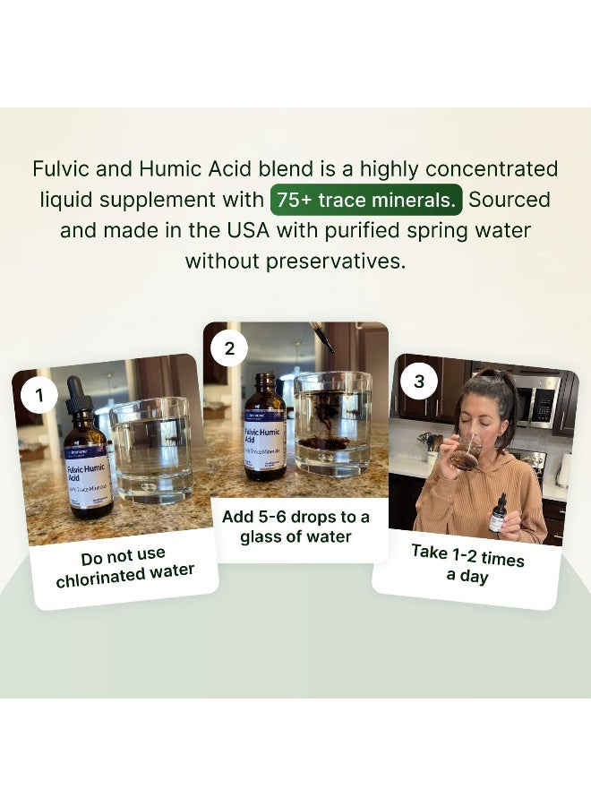 AgeImmune Fulvic Humic Acid Ionic Trace Minerals with Electrolytes Liquid Supplement - Image 4
